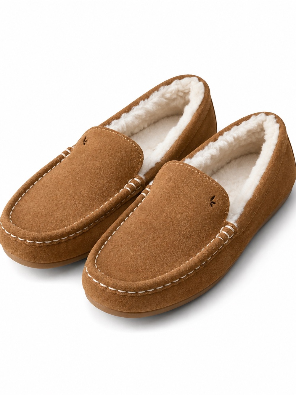 Koolaburra by UGG Lezly Chestnut Suede Moccasin Slippers Women’s 10, Men’s 8.5